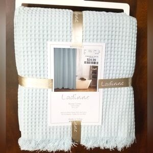 Ladinne 100% cotton waffle weave Shower Curtain 72x72 inch NWT